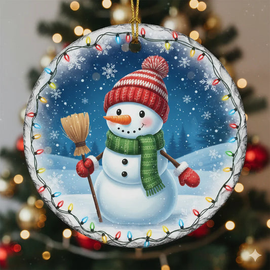 Round slate ornaments with natural edges